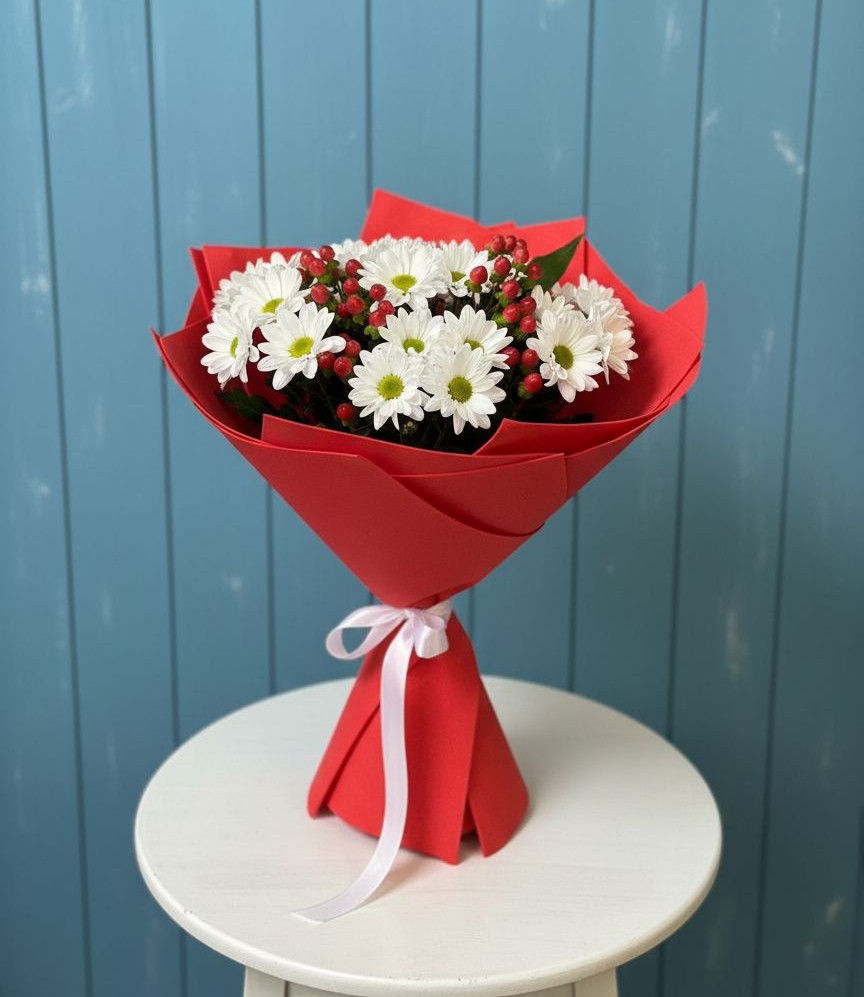 Букет цветов из: Хризантемы в Гирей