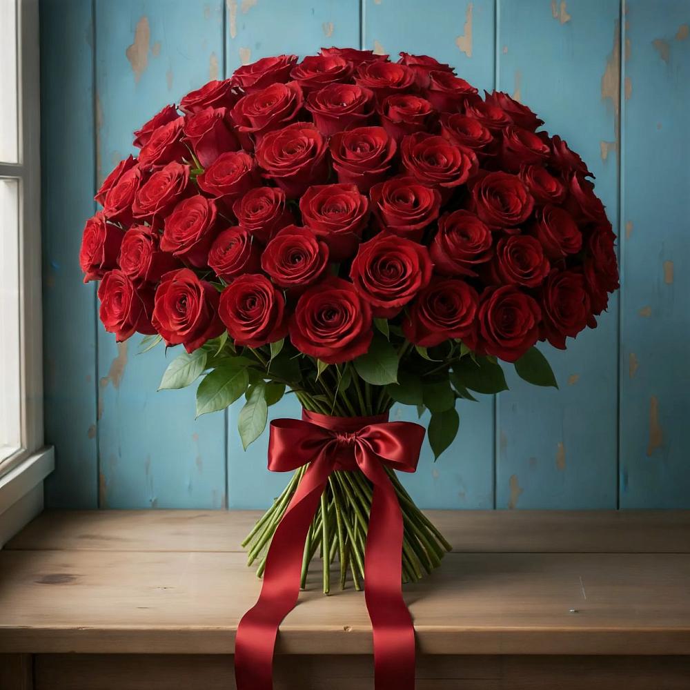 Букет Красные розы Блэк Меджик в Гирей