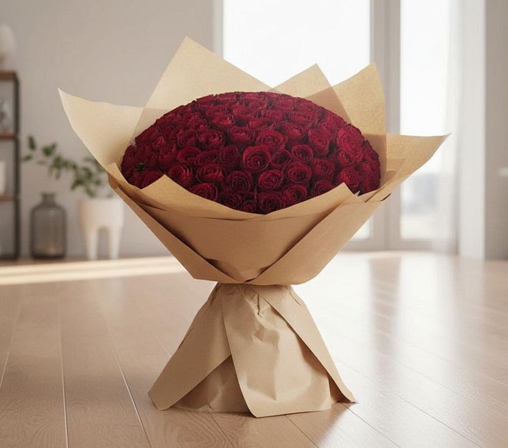 Букет 101 Красная роза в Гирей