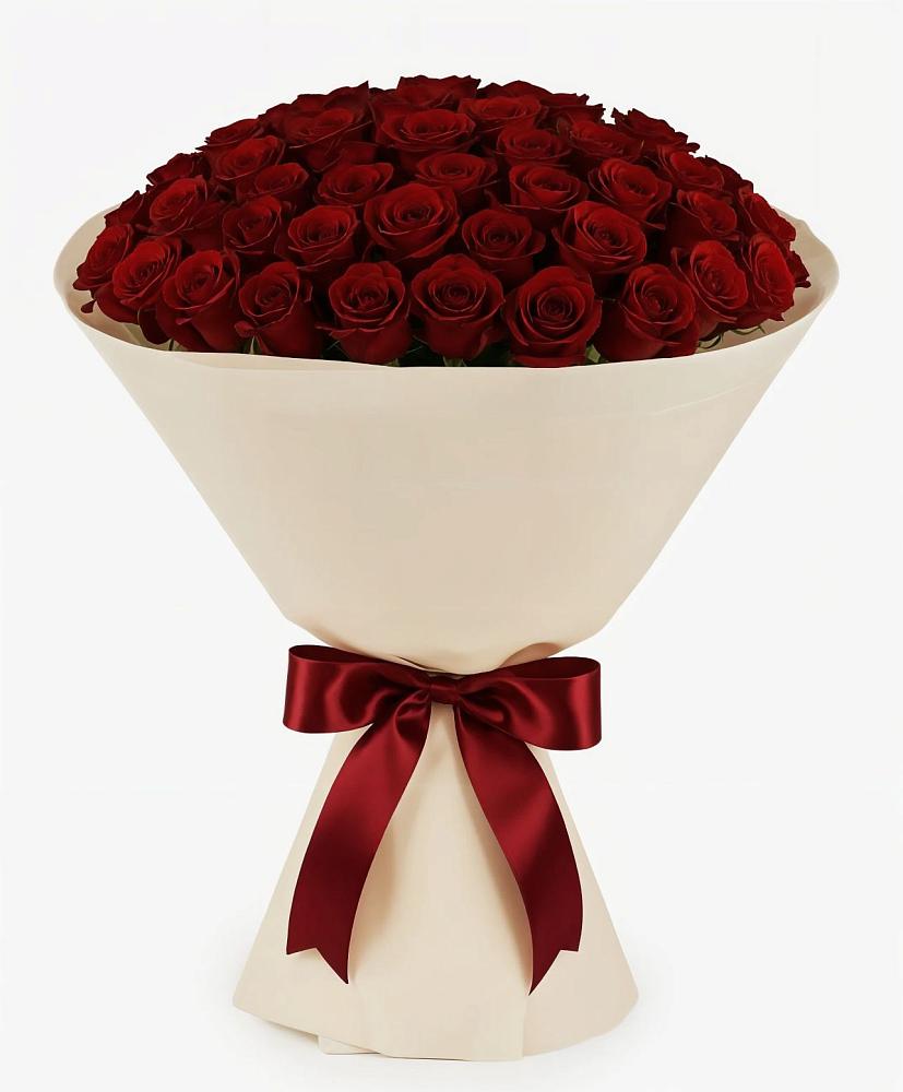 Букет 101 Бордовая роза Блэк Бакарра в Гирей