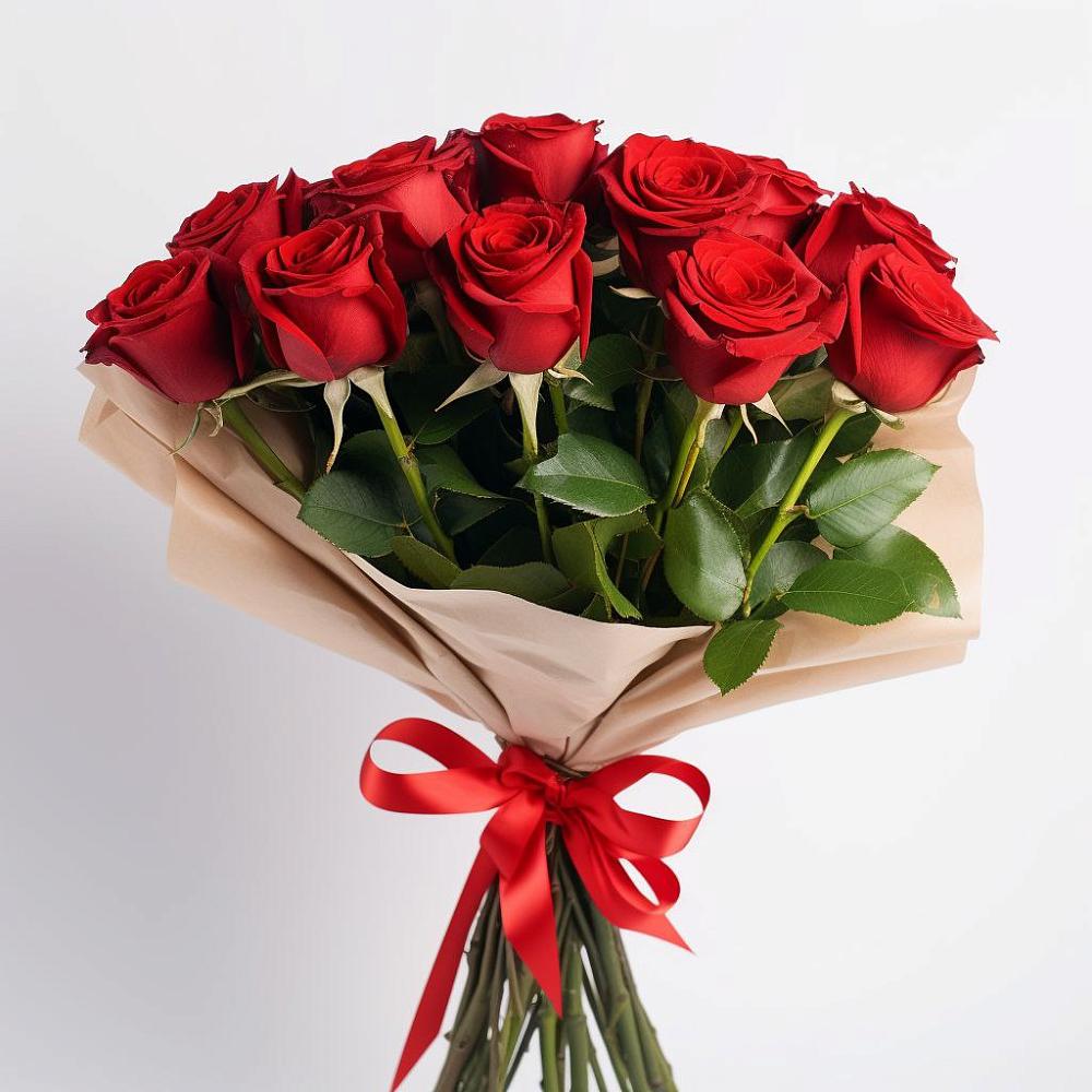 Букет 11 Красных роз Эдлесс Лав в Гирей